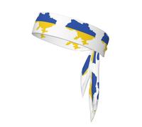 Cravatta con bandiera dell'Ucraina, per la spiaggia, l'estate, tropicale, regolabile, antiscivolo, anti-umidità, per la corsa e la corsa