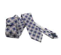 Cravatta cravattino seta fantasia anni 60 geometrico blu rosa grigio top quality