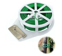Cravatta da Giardino Verde, Legaccio per Piante da 50 m, Filo da Giardino Rivestito in Plastica con Taglierina, Multi-Function Piante Filo Ferro Legacci Flessibili per Piante Rampicanti, 1 Rotolo