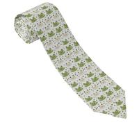 Cravatta Da Partito Frog Cute Heart Print Necktie 145cm | Cravatte Da Sposa Formale Cravatte Da Lavoro Classica Cravatta Da Partito Per Natale, Festa, Matrimonio