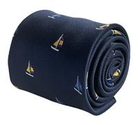 Navy Blu Scuro Corona Uomo Cravatta Reale Design Lusso Inglese Frederick Thomas