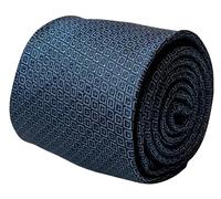 Cravatta Da Uomo Blu Notte Grigia Effetto Serpente Design Di Frederick Thomas