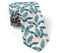 Cravatta Da Uomo Composition Exotic Palm Banana Pattern Cravatte Slim Classico Cravatta Da Sposa Alta Qualità Cravattino Per Matrimonio Lavoro Feste