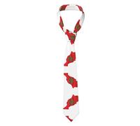 Cravatta da uomo con bandiera del Marocco, elegante, per abito e cravatta alla moda con stampa floreale, cravatta formale per feste e matrimoni, come da immagine 10