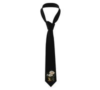 Cravatta da uomo con nastro dorato per la lotta contro il cancro, perfetta per eventi formali, occasioni festive, come immagine 10