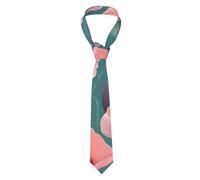 Cravatta da uomo con stampa di papaveri pastello, cravatte classiche da uomo formali per uomini, per occasioni informali formali, come foto 5