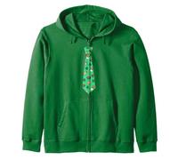 Cravatta da Uomo con Trifoglio Irlandese e Scritta St Patricks Day Felpa con Cappuccio