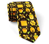 Cravatta Da Uomo Decorative Bumble Bee Pattern Cravatte Slim Alta Qualità Cravattino Eleganti Cravatte Sottili Per Feste Ufficio Lavoro
