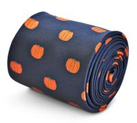 Frederick Thomas Designer Cravatta da Uomo - Scuro Blu Navy - Zucca Modello