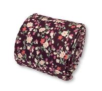 Cravatta Da Uomo Designer Viola Con Fiori In Cotone Frederick Thomas