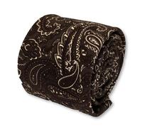 Cravatta Da Uomo Designer Viola Scuro Paisley In Cotone Di Frederick Thomas