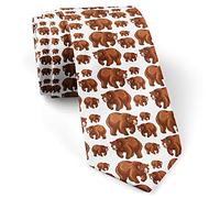 Cravatta Da Uomo Disegna Orsi Grizzly Cravatte Da Sposa Classica Necktie Morbido Cravatta Da Partito Per Festa Natale Party