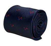 Cravatta Da Uomo Frederick Thomas Blu Con Design Di Gallo Francese