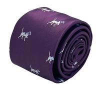 Cravatta Da Uomo Frederick Thomas Color Prugna Aubergine Per Beagle E Bloodhound