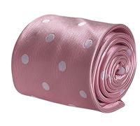 Cravatta Da Uomo Frederick Thomas Rosa Baby Chiaro Pastello Cotone A Pois