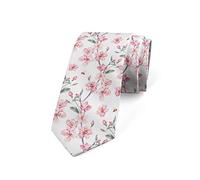 Cravatta Da Uomo Giardino Dei Ciliegi Sakura Necktie Microfibra Cravatta Da Partito Elegante Cravatte Da Lavoro per Party Matrimonio Festa Di Ballo