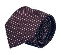 Cravatta da Uomo Granata Bordeaux Rosso Bianco a Pallini Classico Ufficio Da