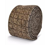 Frederick Thomas Designer Lana Tweed Uomo Cravatta - Marrone - Quadri Quadrati