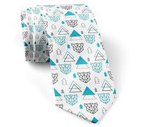 Cravatta Da Uomo Montagna Dell'Orso Poligonale Cravatta Da Partito Morbido Cravatte Da Sposa Elegante Necktie Per Party Festa Di Ballo Matrimonio