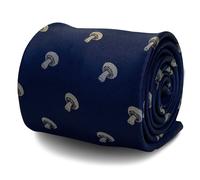 Cravatta Da Uomo Navy Designer Frederick Thomas Con Design Strano A Fungo Regalo