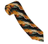 Cravatta Da Uomo Oranges-Green Marble Print Cravattino Classico Cravatta Da Sposa Eleganti Cravatte Sottili Per Festival Matrimoni Lavoro