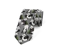 Cravatta Da Uomo Orsi Panda A Strisce Cravatte Da Lavoro Classica Cravatta Da Partito Formale Necktie per Natale Matrimonio Lavoro