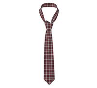 Cravatta Da Uomo Red White Black Plaid Christmas Holiday Cravatte Slim