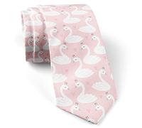 Cravatta Da Uomo Swan Princess Pattern Cravatte Slim Eleganti Cravattino Classico Cravatta Da Sposa Per Matrimonio Lavoro Feste