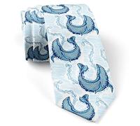 Cravatta Da Uomo Whale Marine Plants Pattern Cravattino Alta Qualità Cravatte Sottili Casual Cravatte Slim Per Matrimonio Lavoro Ufficio
