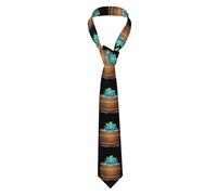 Cravatta da uomo WHJSHOP Little Monster in the Barrel Pattern per affari, quotidiano, lavoro, compleanno, matrimonio, festa, banchetto, regalo