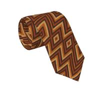 Cravatta Da Uomo Zigzag Fair Isle Pattern Cravatta Da Partito 145cm | Cravatte Da Sposa Morbido Cravatte Da Lavoro Classica Necktie Per Festa, Natale, Matrimonio