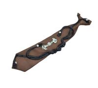 Cravatta di cristallo per ragazzi Versatili Cravatte nere Confortevole College Stili Neckwear per uniformi scolastiche ed eventi cerimonia di laurea cravatta, cachi, Taglia unica