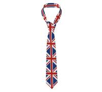 Cravatta di lusso da uomo con bandiera Union Jack del Regno Unito, ideale per matrimoni e occasioni di lavoro - Tessuto setoso, cravatta elegante, regalo perfetto per testimoni dello sposo e professi