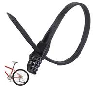 Cravatta di sicurezza multiuso e combinazione di bici, lucchetto a combinazione portatile per bici con cravatta regolabile, lucchetto combinato multiuso per casco da bicicletta (nero)