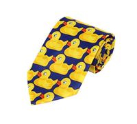 Cravatta Divertente Gialla con Motivo a Papera 1 Pezzo, Cravatta Creativa per Uomo (Giallo)
