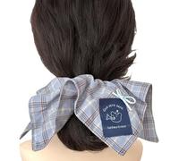 Cravatta elastica multiuso a quadri per capelli per campus e appuntamenti notturni tutti gli strumenti per acconciature abbinate