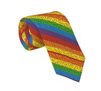 Cravatta Eleganti Cravatta Uomo Classica Cravatte Uomo Per Festival Feste Amico,Hearts Rainbow Striped
