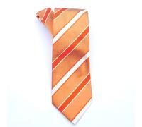 Cravatta Fabio Ferretti 100% Seta Regimental Tartufo riga Zucca Lancia 9 cm