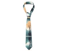 Cravatta Fallen Leaves On A Tranquil Lake Prints Cravatta Fantasia Poliestere Neckties Leggero Cravattino Per Feste Ufficio Cerimonie