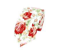 Cravatta floreale da uomo 6,5 cm - Accessorio per cravatta da matrimonio in cotone, disponibile in viola, rosa, giallo e marrone(Color18)