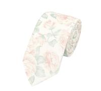 Cravatta floreale da uomo 6,5 cm - Accessorio per cravatta da matrimonio in cotone, disponibile in viola, rosa, giallo e marrone(Color4)