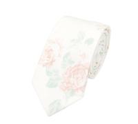 Cravatta floreale da uomo 6,5 cm - Accessorio per cravatta da matrimonio in cotone, disponibile in viola, rosa, giallo e marrone(Color5)