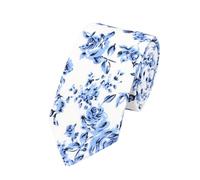 Cravatta floreale da uomo 6,5 cm - Accessorio per cravatta da matrimonio in cotone, disponibile in viola, rosa, giallo e marrone(Color16)