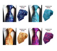 Cravatta Floreale In Jacquard Da Uomo Per Matrimonio Moda Fiori Party Formale