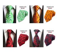 Cravatta Floreale In Jacquard Da Uomo Per Matrimonio Moda Fiori Party Formale