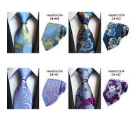 Cravatta Floreale In Jacquard Da Uomo Per Matrimonio Moda Fiori Party Formale