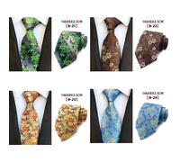 Cravatta Floreale In Jacquard Da Uomo Per Matrimonio Moda Fiori Party Formale