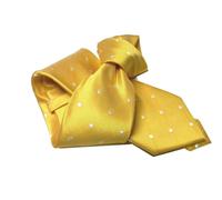 Cravatta gialla a pois bianchi pallini media misura spazio cravatte gialle a pua