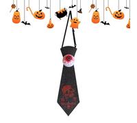 Cravatta Halloween, Cravatte Divertenti Con Occhio Luminescente, Accessori da Collo Fantasia Pipistrelli per Uomo e Giovani Cosplay Mostre Scenografie