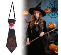 Cravatta Halloween - Cravatte Novità Luci Occhio | da Collo Fantasia Pipistrelli per Uomo e Giovani Cosplay Mostre Scenografie
